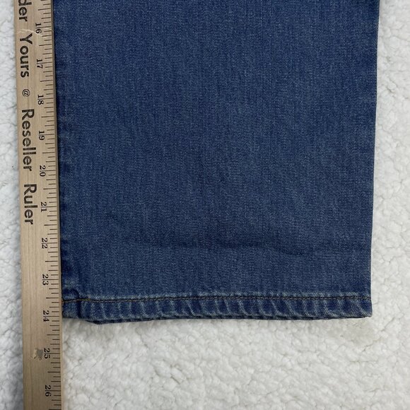 Lands' End Jeans Womens Sz 14 Blue Capri Wide Leg High Rise Waist 34x24 NWT - Picture 8 of 14